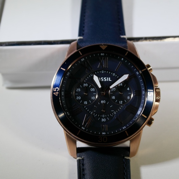 FOSSIL Grant Sport Blue Chronograph 0359 - Picture 8 of 8